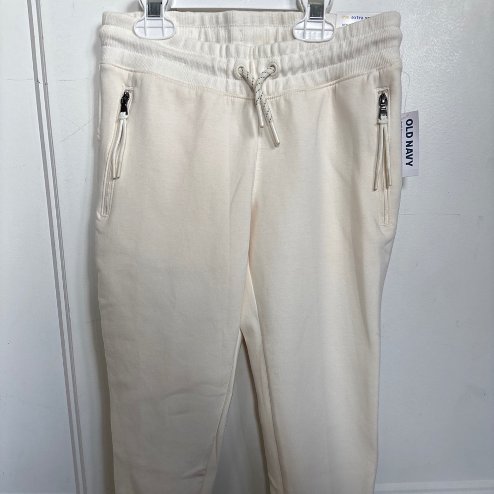 Old Navy Dynamic Fleece Jogger Sweatpants for Girls S 6/7 Creme De La Creme NWT
